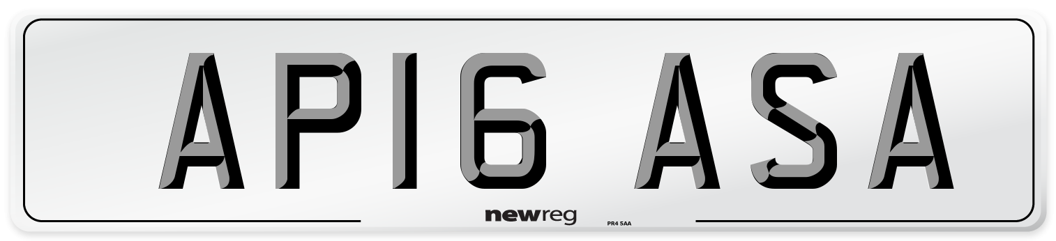 AP16 ASA Number Plate from New Reg